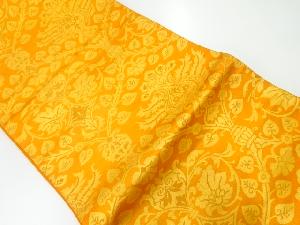 アンティーク　花唐草模様織り出し袋帯(材料)